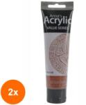 Phoenix Set 2 x Culoare Acrilica Artists Acrylic Phoenix, Burnt Sienna, 100 ml (CUL-2xCH 100A684)