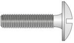 Rocast Bolt Filetat M6 Cap Slot Semirotund fara Saibe Piulite Otel Zincat-L 30 (VR.0163.02S)