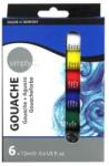 Daler Rowney Set Culori Gouache Simply Daler Rowney, 6 Culori x 12 ml (26600006)