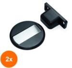Ideal Feroluc Set 2 x Opritor Magnetic pentru Usi, Model Carisma, Finisaj Negru Mat (EDI-2xIFR-18402)