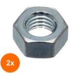Rocast Set 2 x Piulita Hexagonala DIN 934 Otel gr. 8 Zincat-M48 0934848S (COR-2x0934848S)