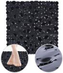 Vilde Fürdőszőnyeg, Vilde, csúszásmentes, tartós, tapadókorongok, 51 x 51 cm, fekete (569691)