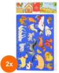 KOH-I-NOOR Set 2 x Sablon Mare cu 12 Animale Ferma (HOK-2xKH-K982 002)