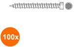 Rocast Set 100 x Surub Cap Cilindric Pentru Beton Otel Zincat Galben-7.5 X 152 (COR-100xX060175152S)