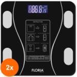 Zilan Set 2 x Cantar Electronic Persoane, Negru, Capacitate Maxima 180 kg, Sticla (LIZ-2xZLN-ZLN8962) Cantar baie