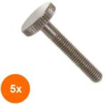 Rocast Set 5 x Surub Cap Striat Guler 464 Otel-M8 x 25 (COR-5x04640825S)