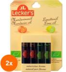 Lecker's Set 2 x 2 Ulei de Mandarine Bio, 2 ml si 2 x 2 Ulei de Limeta Bio, 2 ml, Lecker’s
