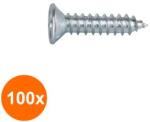 Rocast Set 100 x Surub Cap Inecat pentru Tabla DIN 7982 Otel Zincat-5.5x70 (COR-100x798205570S)