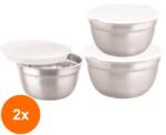 Grunberg Set 2 x 3 Boluri Inox cu Capace din Plastic, Grunberg (GUJ-2xIGR2436) Castron