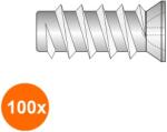 Rocast Set 100 x Eurosurub Cap Ingropat O7 mm Filet Rar (pentru Sine Glisante) Otel Zincat-L 30 (COR-100xVR.7472.09S)