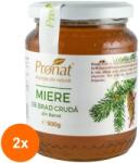 Pronat Glass Pack Set 2 x Miere de Brad Cruda 500 g
