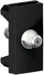 Himel Priza TV de capat tata 1M Flexo Himel negru mat (HWDFLSTVB)