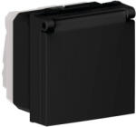 Himel Priza schuko cu capac 2M 16A Flexo Himel negru mat (HWDFLSSLID01B)