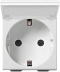 Himel Priza schuko cu capac 2M 16A Flexo Himel alb (HWDFLSSLID01)