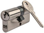 FAB Cilinderbetét, FAB Home 1.00*/DNs, 30/35 mm (összesen 65 mm), nikkel, 3 db kulccsal, 5 pontos reteszelés, ideiglenes záráshoz (TC252333)