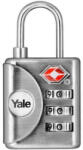 Yale Lakat, Yale YTP1/32/119/1, 42 mm, ezüst, számkombinációs, utazáshoz, horganyzott test, acél kengyel (TC252347)