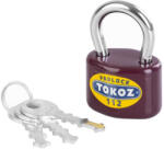 Tokoz Lakat, Tokoz 112/45, 45 mm, bordó, függőzár kivitel, 3 db kulccsal, időjárásálló, kültéri használatra (TC252057)