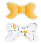 MT Textil MTT Pillangó párna - Fehér alapon járművek - Sárga háttal