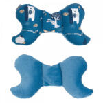 MT Textil MTT Pillangó párna - Sötétkék alapon erdő állatkái - Sötétkék háttal