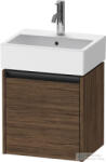 Duravit KETHO. 2 43, 4x33, 8 cm-es, 1 ajtós alsószekrény mosdó és csaptelep nélkül, jobbos, matt sötét dió K25070R21210000 (K25070R21210000)