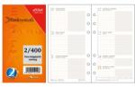 REALSYSTEM Gyűrűs kalendárium betétlap Real 2/400 M naptár betétlap, heti beosztású, fehér, lapméret 9, 5 x 17, 1cm (2400-00)