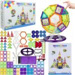 LandToys mágneses építőkocka, 130 elem, 3+ éveseknek, 2D/3D építés (LT482)