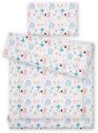 BabyLion Prémium 2 részes ágyneműszett (100x135) - Világoskék maci és barátai - manopalota
