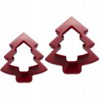 FLORINA mézeskalács lyukasztók, Tree bordó, 2db-os készlet (4W2204)