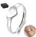 Bsrebra Ezüst gyűrű, 925, állítható, szív, ezüst