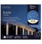 Kaemingk jégcsap lámpák, meleg fehér, 7.5m + 5m tápkábel, 175 LED, IP44 (Kurtyna zewnętrzna Ledowa świetlna)