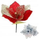 Hurtnet Virágok karácsonyi koszorúhoz, nagy mikulásvirág 34cm, karácsonyfadísz virág (3823)