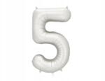 Party Deco Fólia lufi "5", 86cm, ezüst