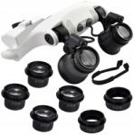 Rozz Nagyító óraüveg javítás, 2 LED, 25x, 10x-25x nagyítás