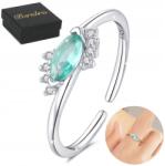 Bsrebra Ezüst gyűrű, 925, cirkóniákkal, állítható