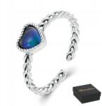 Bsrebra Ezüst gyűrű 925, szív, állítható, ezüst