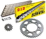 D. I. D Set lanț DID 525VX3, culoare standard, Triumph Tiger 800, an model 2011-2016