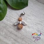 Kristály Jóga Shop Tájképjáspis angyal medál