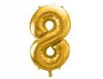 Party Deco Fólia lufi, Size 86cm, arany, Party Deco