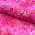  Pamutvászon TIE DYE EMBROIDERY Poppy design U