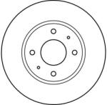 TRW DF4054 féktárcsa, 24mm, fekete, szellőző, 281mm, Első tengely