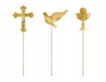 Party Deco Topperek és áldozás, arany, Size 31, 5cm, 6db, party dekoráció