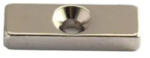 Magnetrend Magnet neodim bloc 30mm x 10mm x 5mm cu orificiu su sanfren (10310030)