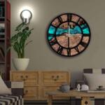 Home Art Ceas decorativ din MDF 5050MS-092, Multicolor, 50x50 cm (238HMA6313)