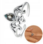 Bsrebra Ezüst gyűrű, 925, virág, állítható, nem tartalmaz nikkelt