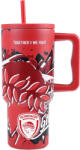 Estia Home Art Straw Tumbler XL Save the Aegean Reciclabil Pahar cu mâner Termos Oțel inoxidabil Fără BPA 900ml εstia cu Pai și Mâner 01-35976 (01-35976)