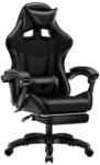 ForAll 7035-5 Scaun Gaming Din piele ecologică cu Suport pentru picioare Neagră (7035-5)