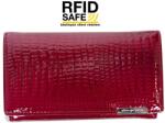 Jennifer Jones RFID védett. piros, színátmenetes krokkó lakk, közepes, belső zippes pénz és irattárca 52612