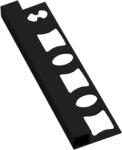Profil-EU Lezáró profil "szögletes" fekete, PVC, hossz 250 cm, élmagasság 8 mm, LH8250C (H0100816)