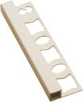 Profil-EU Élvéd záróléc "szögletes" Profil-EU krém, PVC, hosszúság 250 cm, él magassága 8 mm, LH825024 (H0100824)