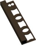 Profil-EU Lezáró profil "szögletes" sötétbarna, PVC, hossz 250 cm, élmagasság 10 mm, LH10250H (H0101014)